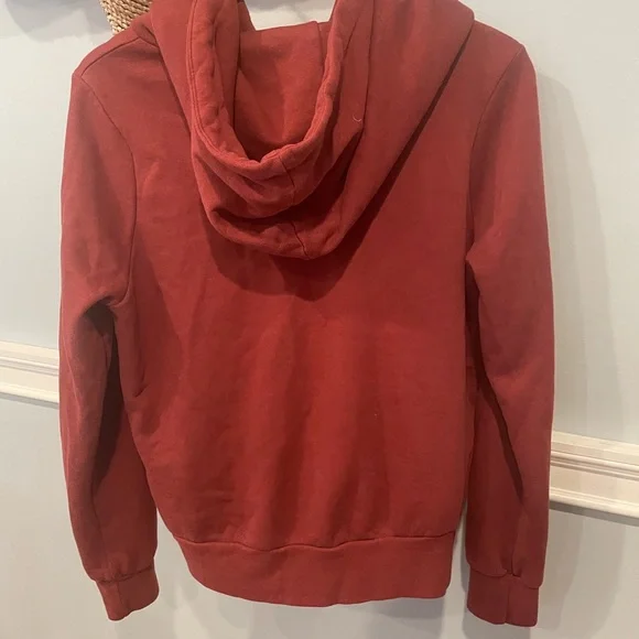 Aviator Nation Red Zip-Up Hoodie with Rainbow Graphics - Picture 2 of 3